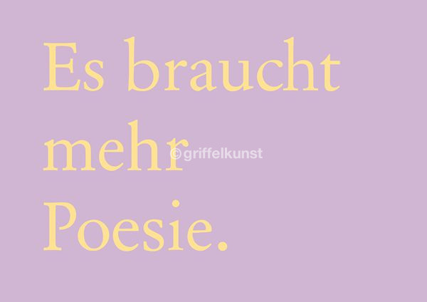399 C2 Es braucht mehr Poesie.