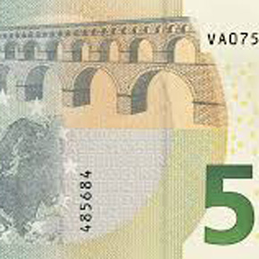 Die Brücken auf den Rückseiten der Banknoten 5, 20 und 50 Euro